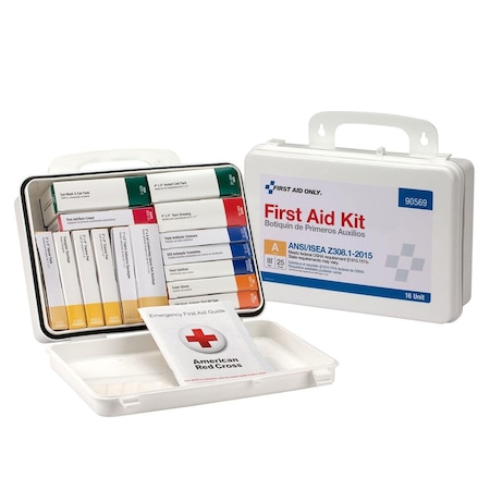Acme United 25 Person Unitized Plastic First Aid Kit, ANSI Compliant 90569